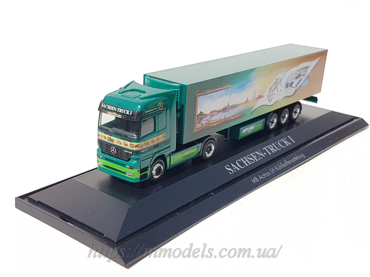 

Мерседес Бенц Actros с рефрежираторным прицепом Herpa 188135, масштаба 1/87, H0