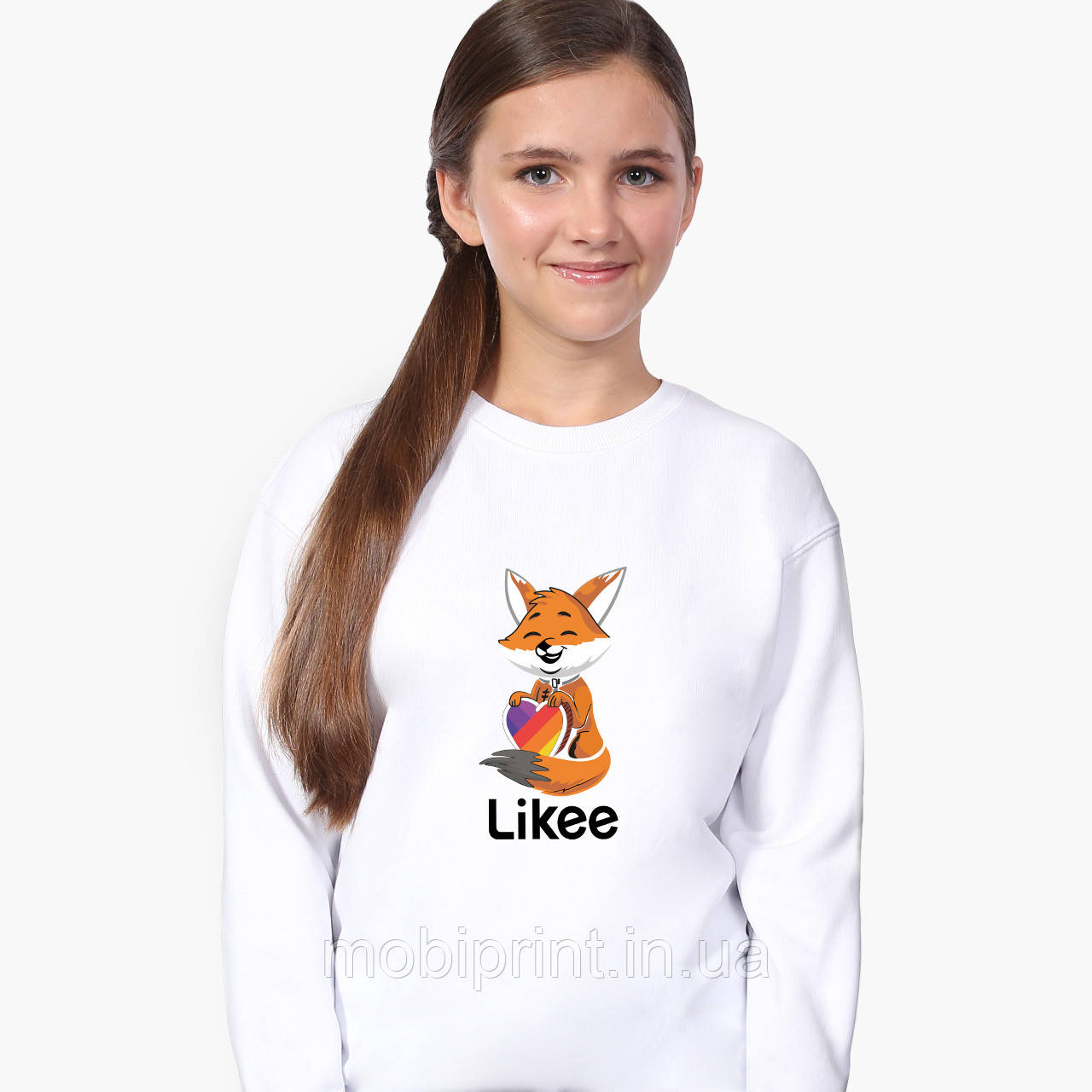

Свитшот для девочки Лайк (Likee) (9509-1033-8) Белый 164