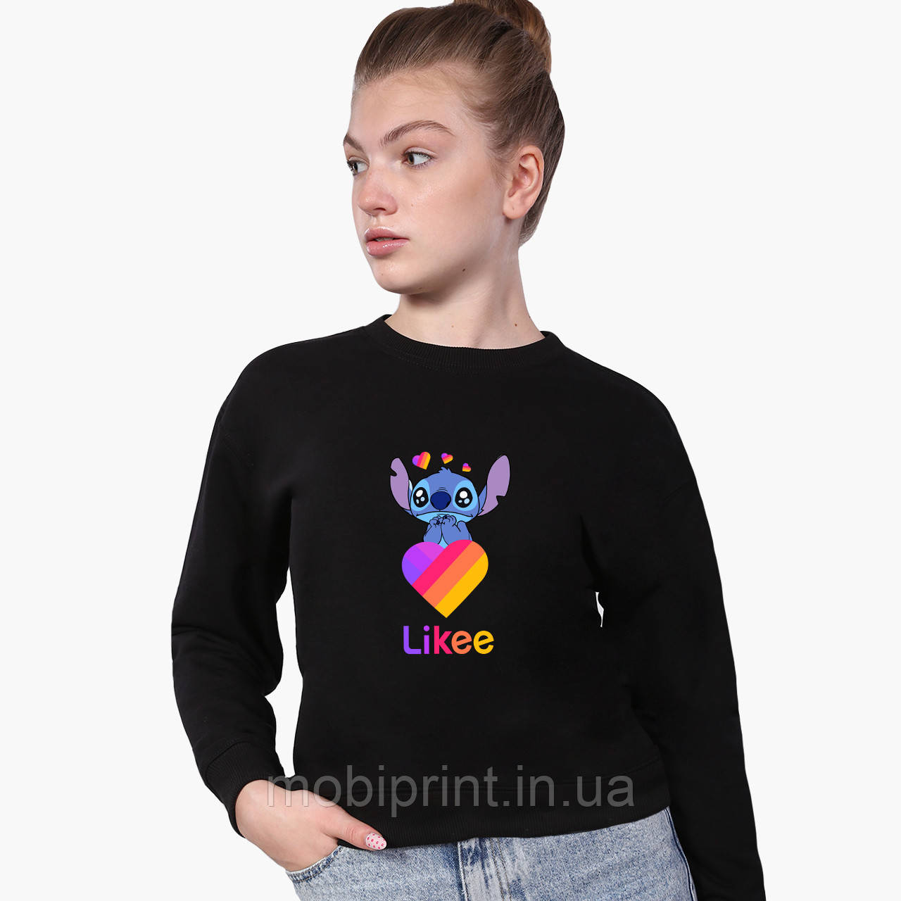 

Свитшот для девочки Лайк Стич (Stitch Likee) (9509-1596) Черный