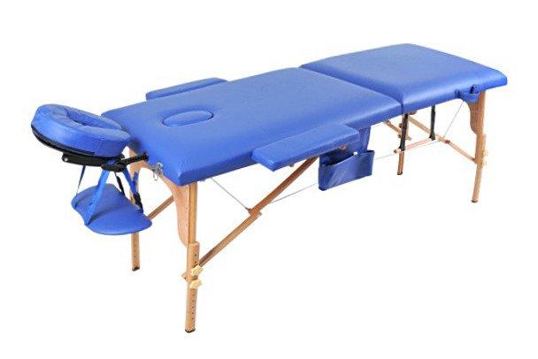 

Масажный стол 2 сегмента деревянный o szerokości 70 cm, niebieskie Европейский Бренд