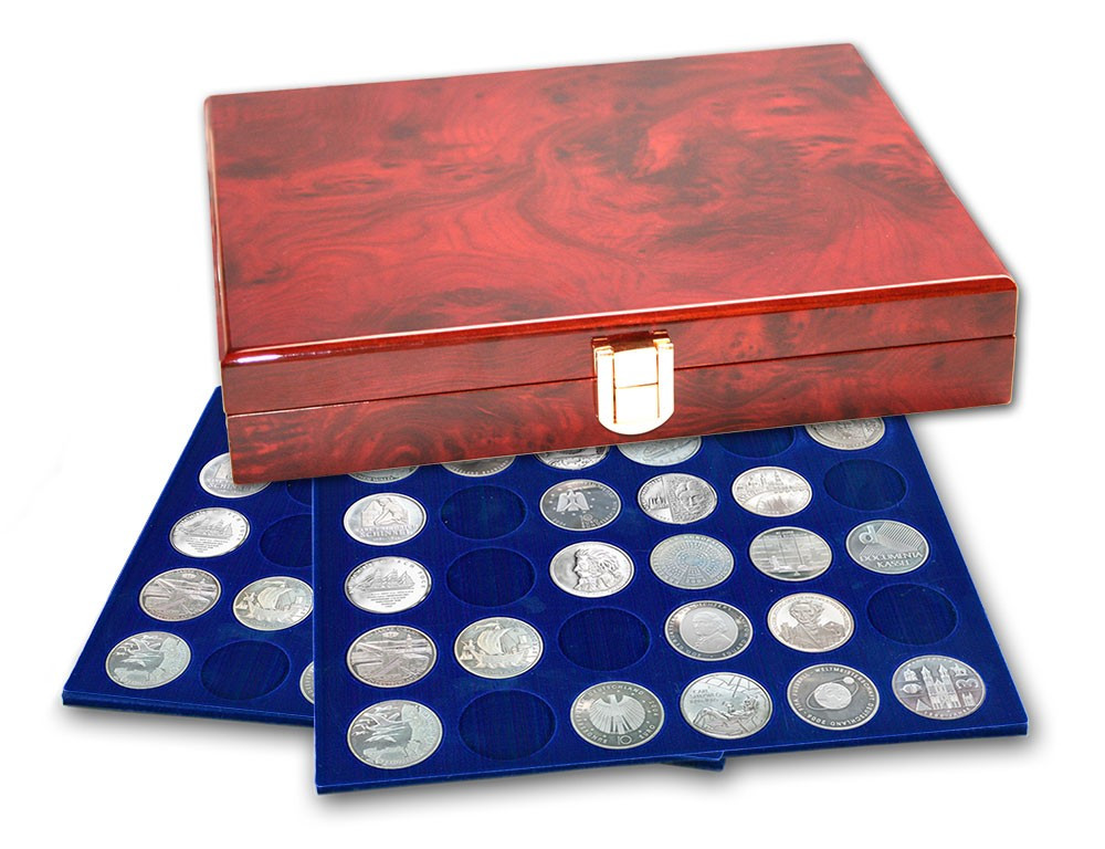 Лакированная деревянная кассета для монет - SAFE Elegance Premium