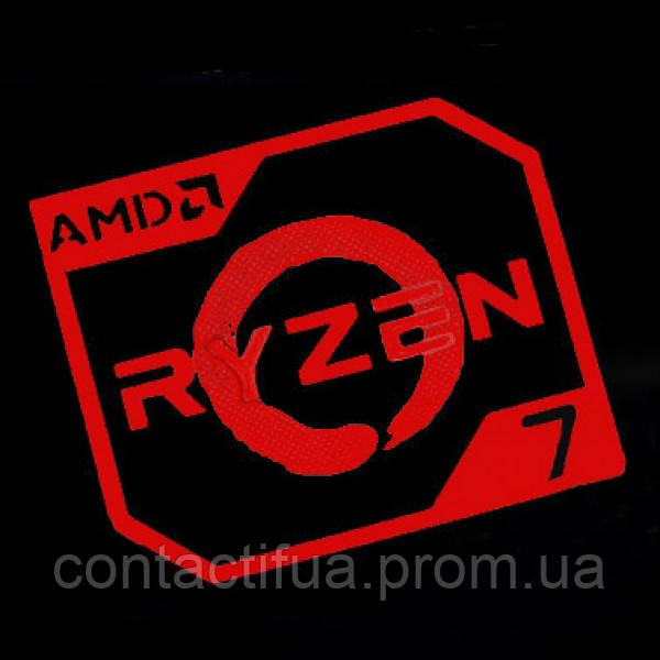 Наклейка AMD Ryzen 7 Red (metal)