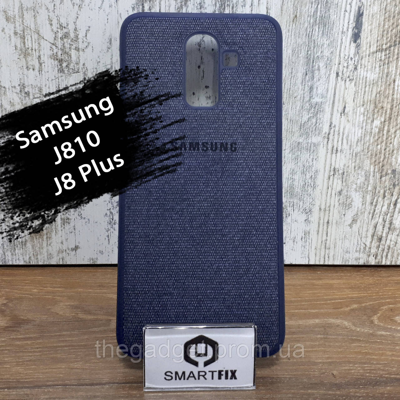 

Фактурный силиконовый чехол для Samsung J8 2018 (J810) Синий