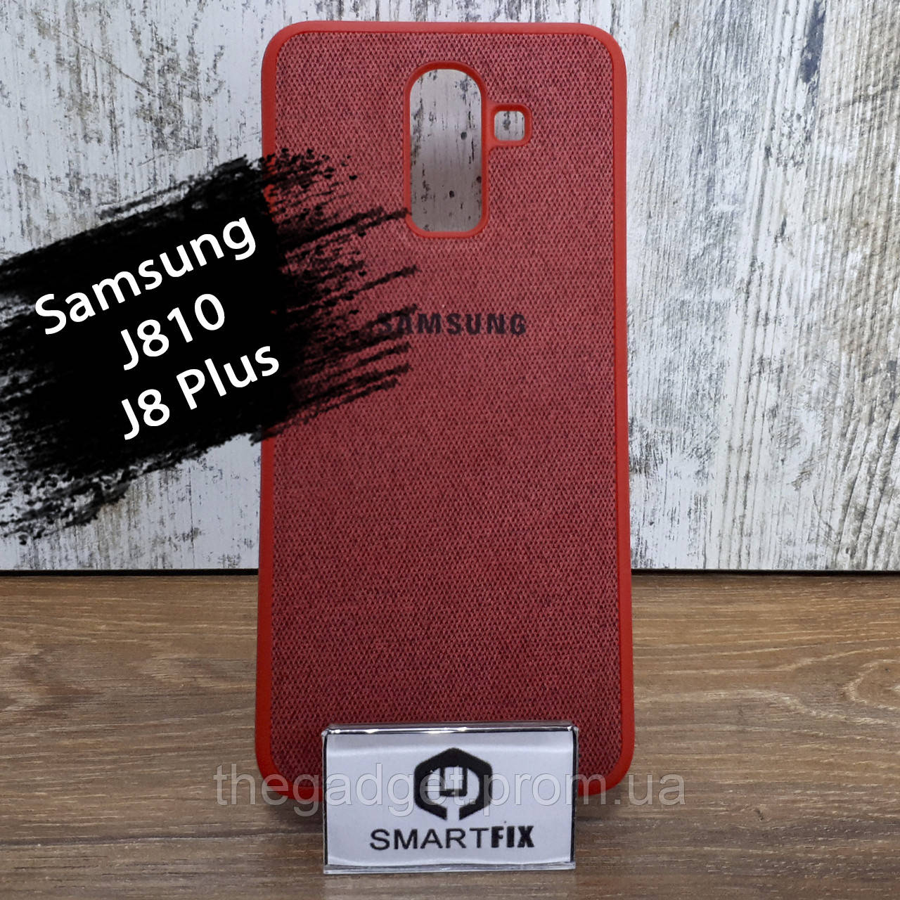 

Фактурный силиконовый чехол для Samsung J8 2018 (J810) Красный, Синий