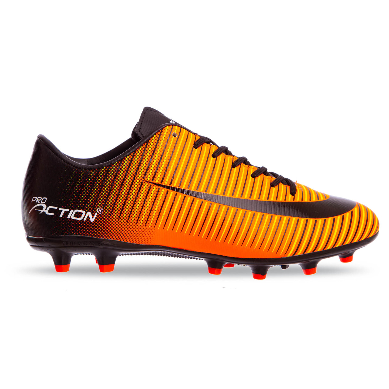 

Бутсы футбольная обувь Pro Action VL17778-TPU-40-45-BKO BLACK/ORANGE размер 40-45 (верх-TPU, подошва-RB, черный-оранжевый)