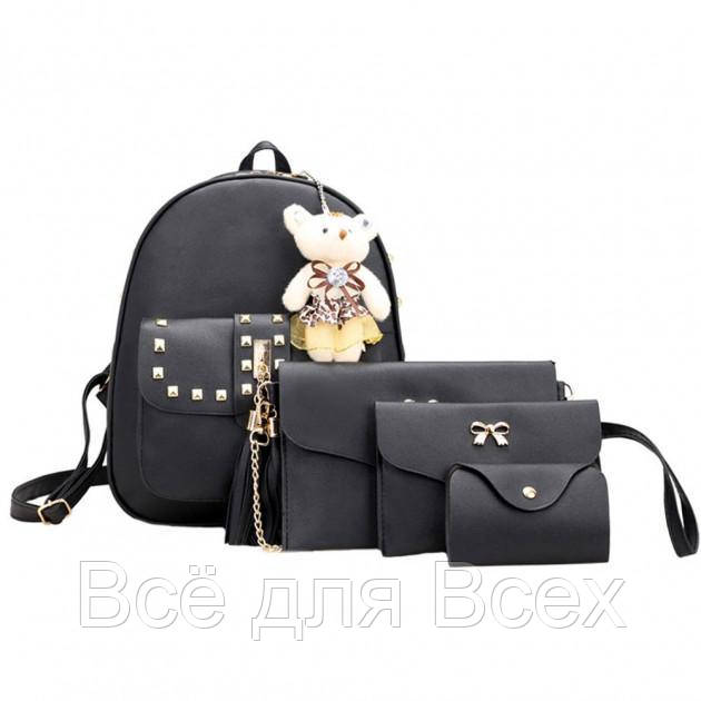 

Женская сумка 4 в 1 Teddy Backpack Bag Черная
