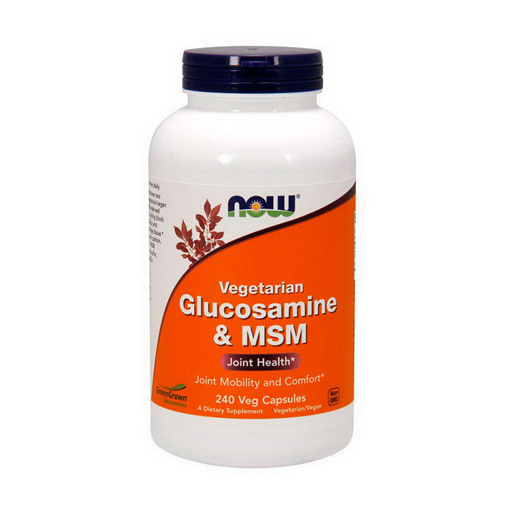 

Глюкозамин МСМ Now Foods Vegetarian Glucosamine & MSM (240 капс) нау фудс