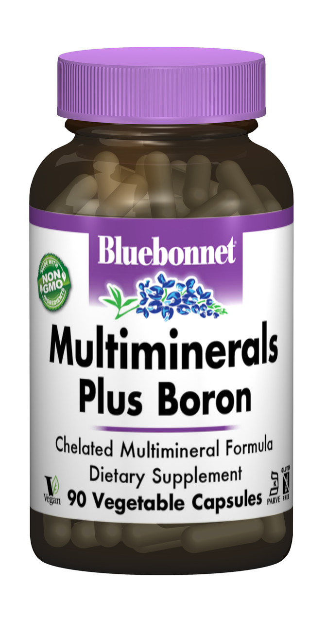 

Мультиминералы + Бор с Железом, Bluebonnet Nutrition, 90 гелевых капсул