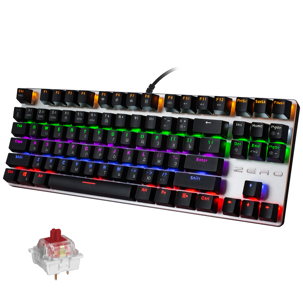 Механическая игровая клавиатура с подсветкой Metoo Zero X51, свитчи кр