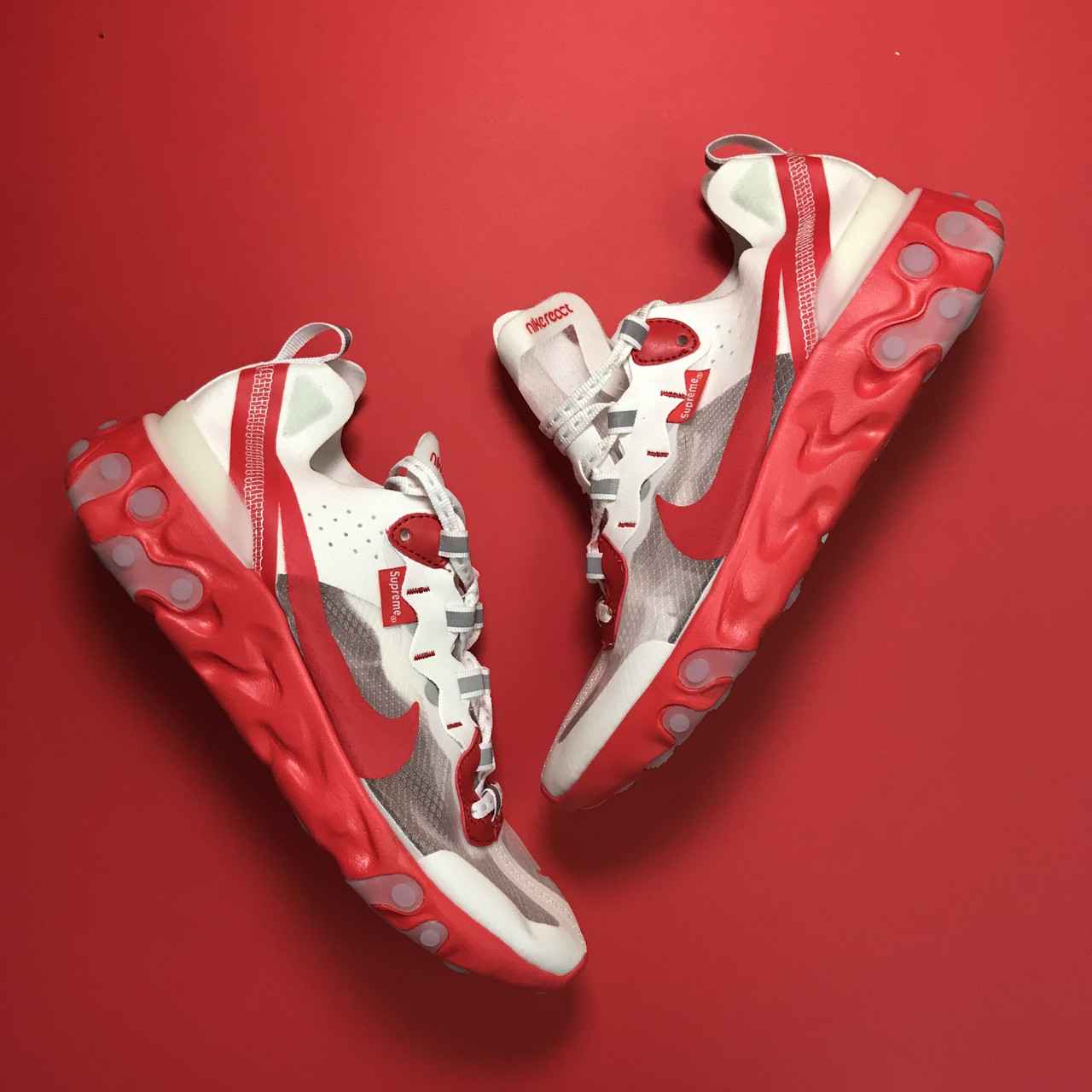 

Nike React Element 87 Supreme Red White (Красный)