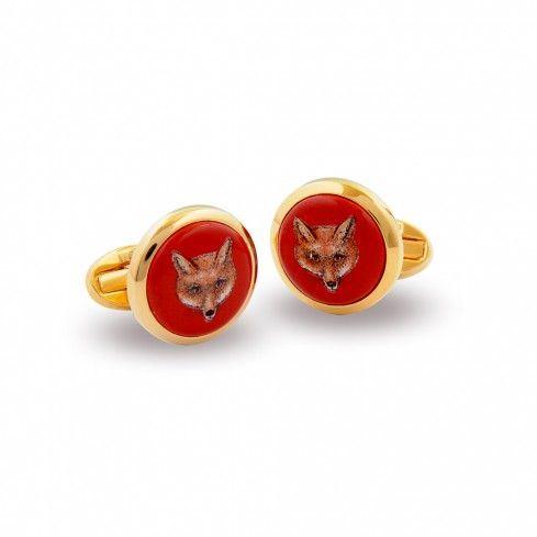 

Запонки Fox Head Red круглые