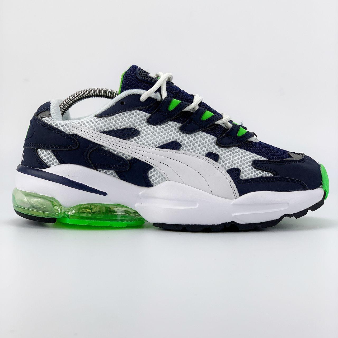 

Puma Cell White Green | кроссовки мужские; белые/зеленые/черные; осенние / весенние; беговые 44, Зелёный