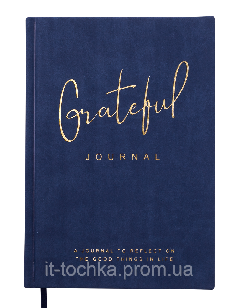 

Блокнот деловой grateful, А5, 96 л., клетка, синий, иск.кожа bm.295119-01