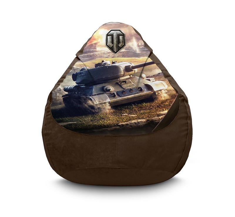 

Кресло мешок "World of Tanks. Tank and logo" Флок XXL (90х125 см)