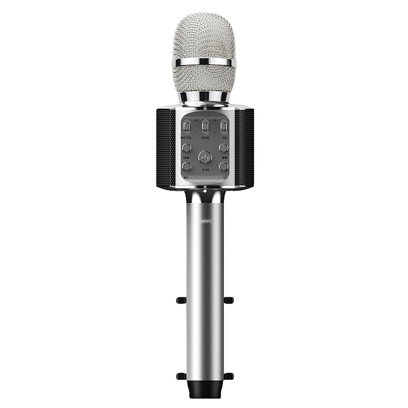 Караоке-микрофон портативный REMAX K05, серебристый