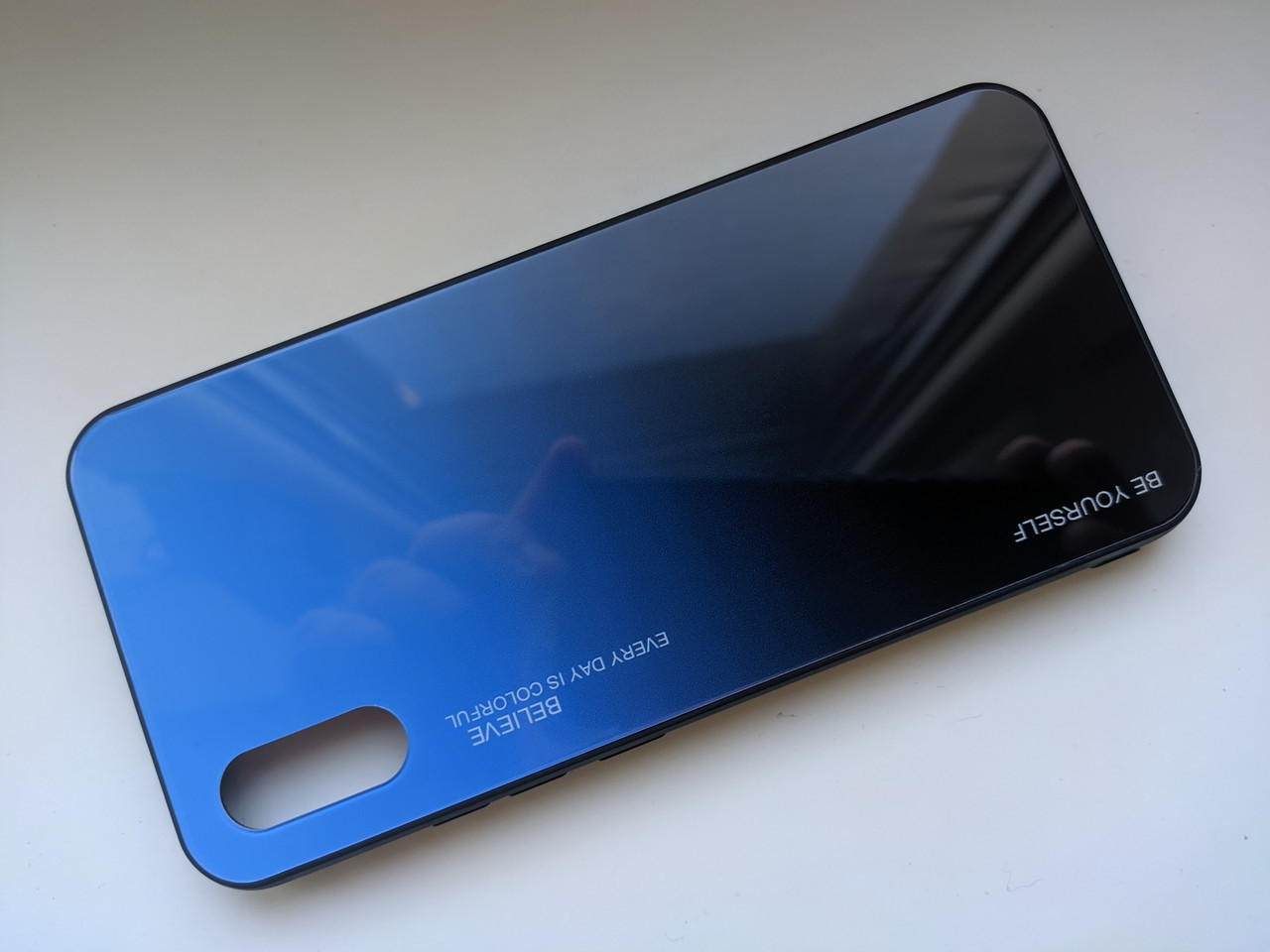 

Чехол градиент стеклянный для Xiaomi Redmi 9a, Синий