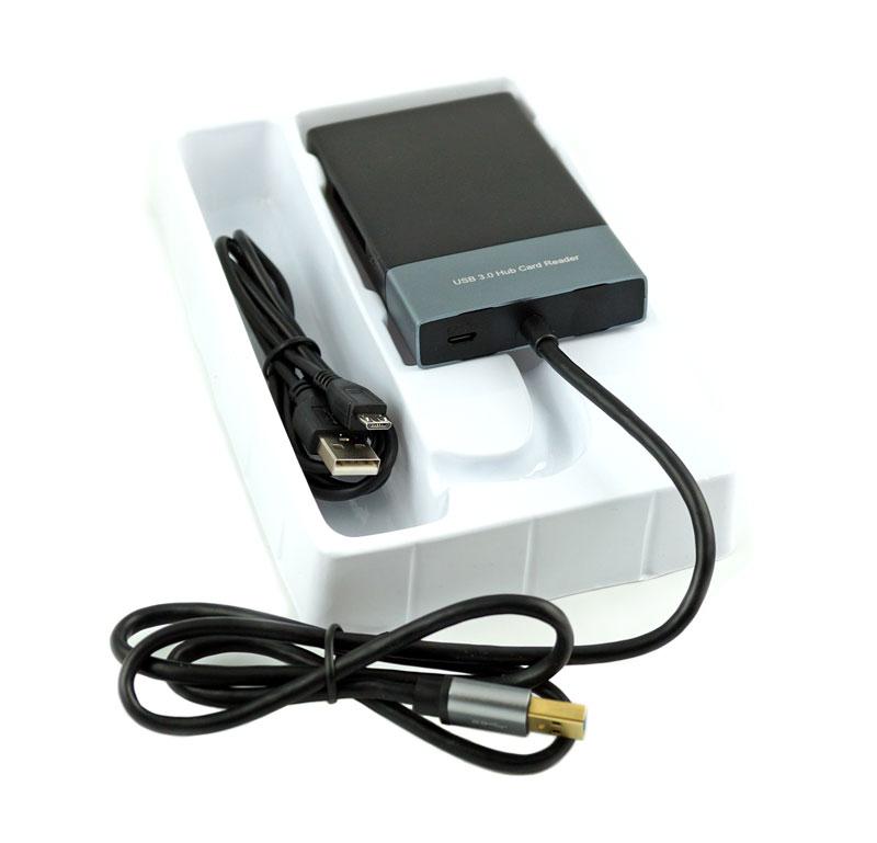 USB hub card reader 5215B for TF/CF/SD/XQD memory card