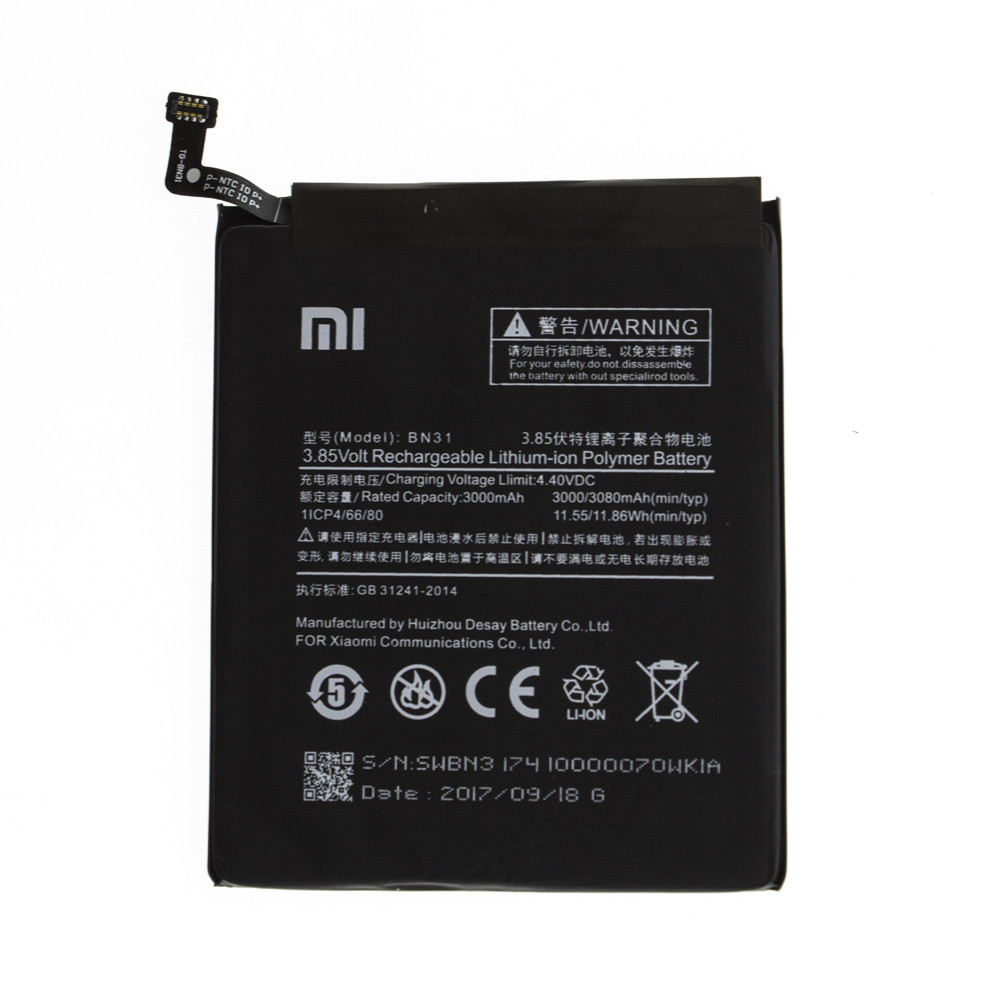 

Аккумулятор AAAA-Class Xiaomi BN31 / Mi 5x