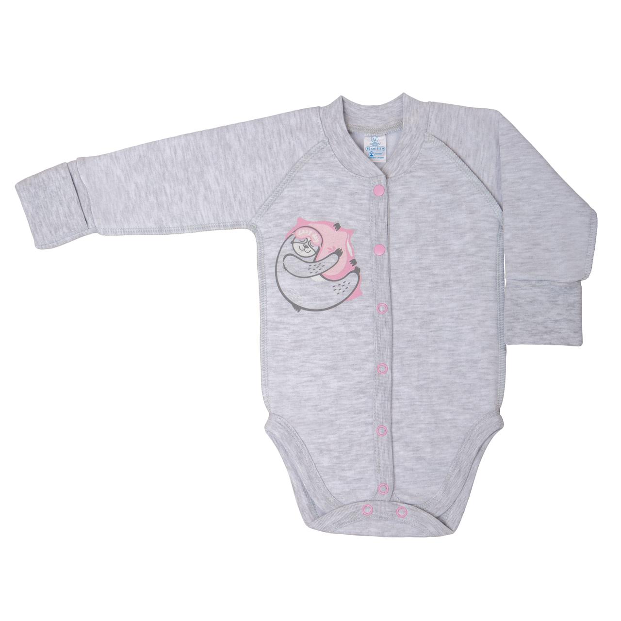 

Боди Baby Veres Lazy day girl футер з начесом серый 62