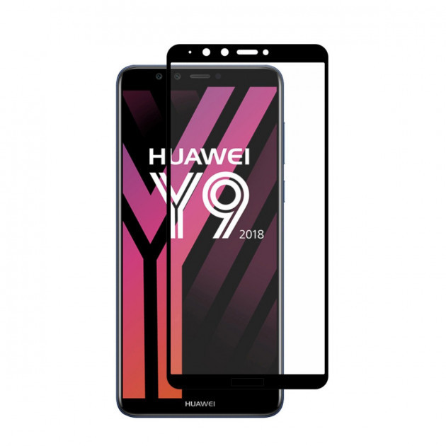 

Защитное стекло HUAWEI Y9 (2018) (0.3 мм, 2.5D, клей по всей поверхности) черное, хуавей у9 2018, Черный