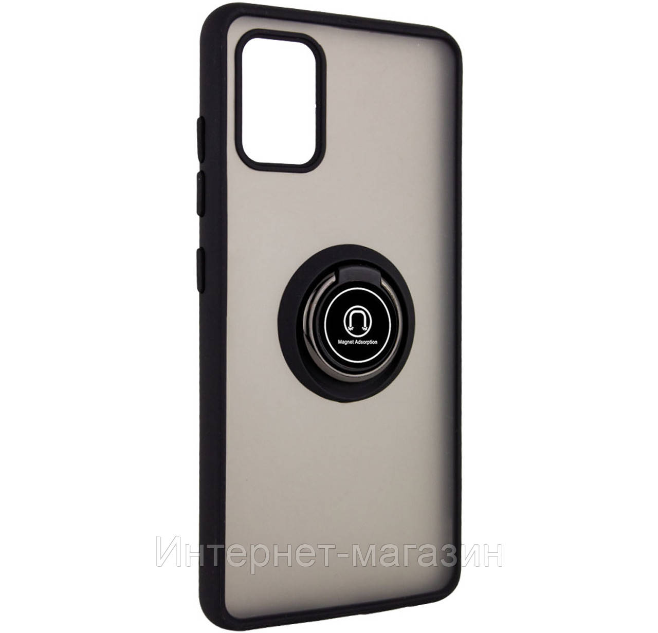 

Чехол-накладка TPU+PC Deen Color Edging Ring под магнитный держатель для Samsung Galaxy A71 SM-A715F Black, Черный