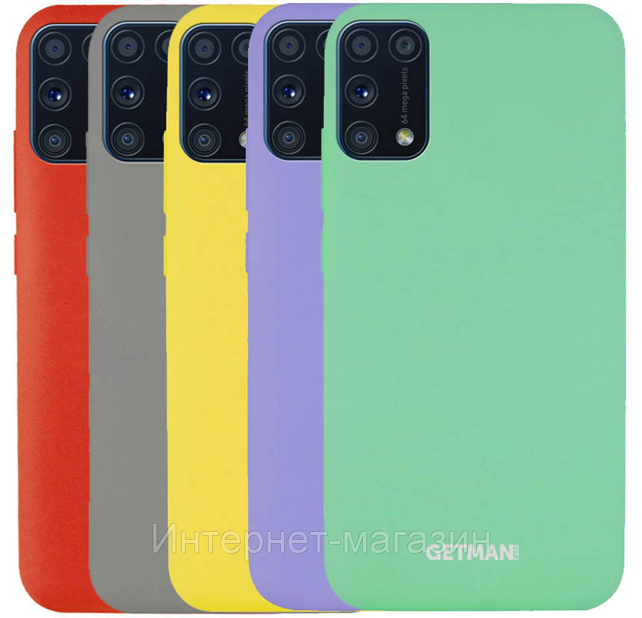 

Чехол-накладка Silicone Cover GETMAN для Samsung Galaxy A31 SM-A315F, Разные цвета