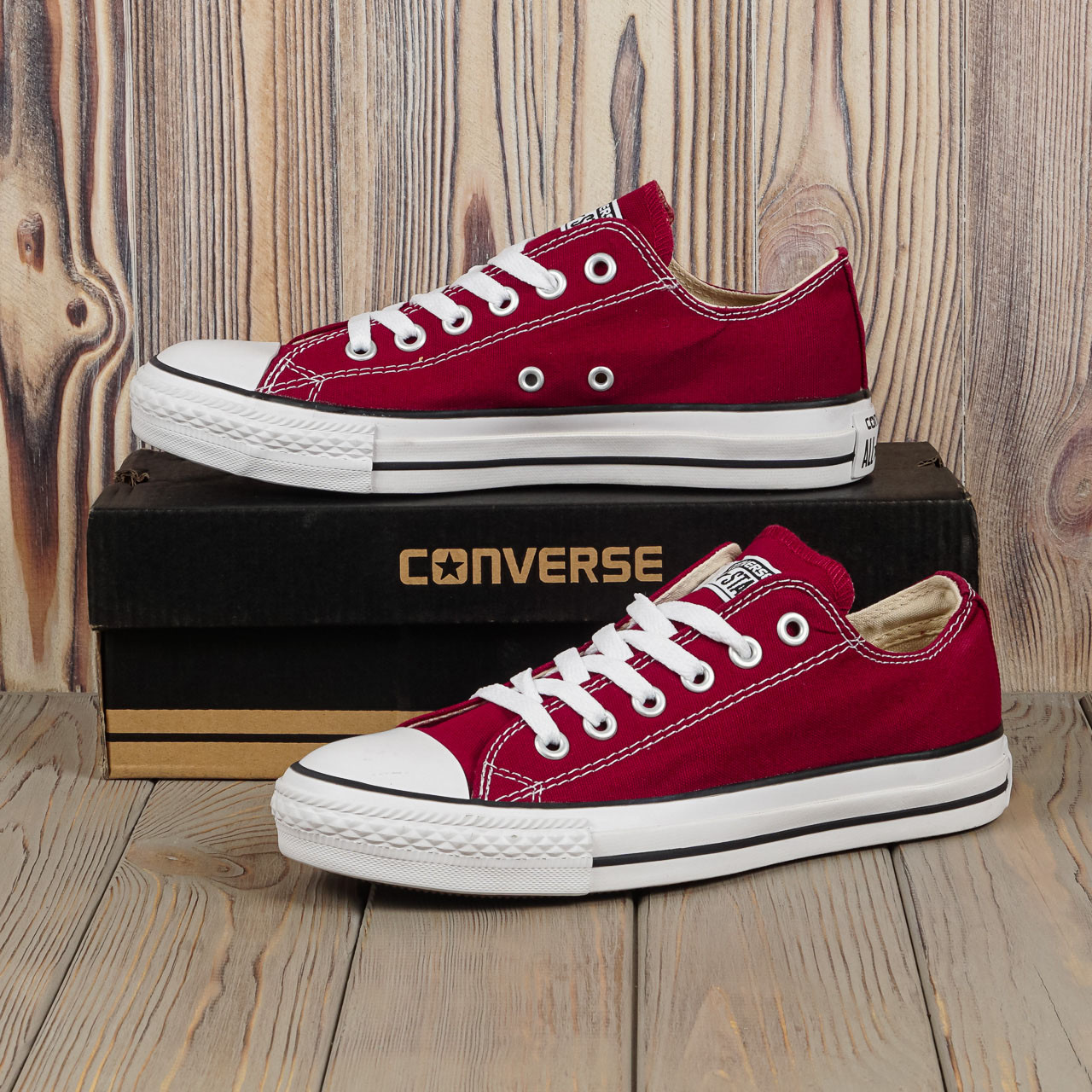 

Кеды Converse (низкие бордовые), Бордовый