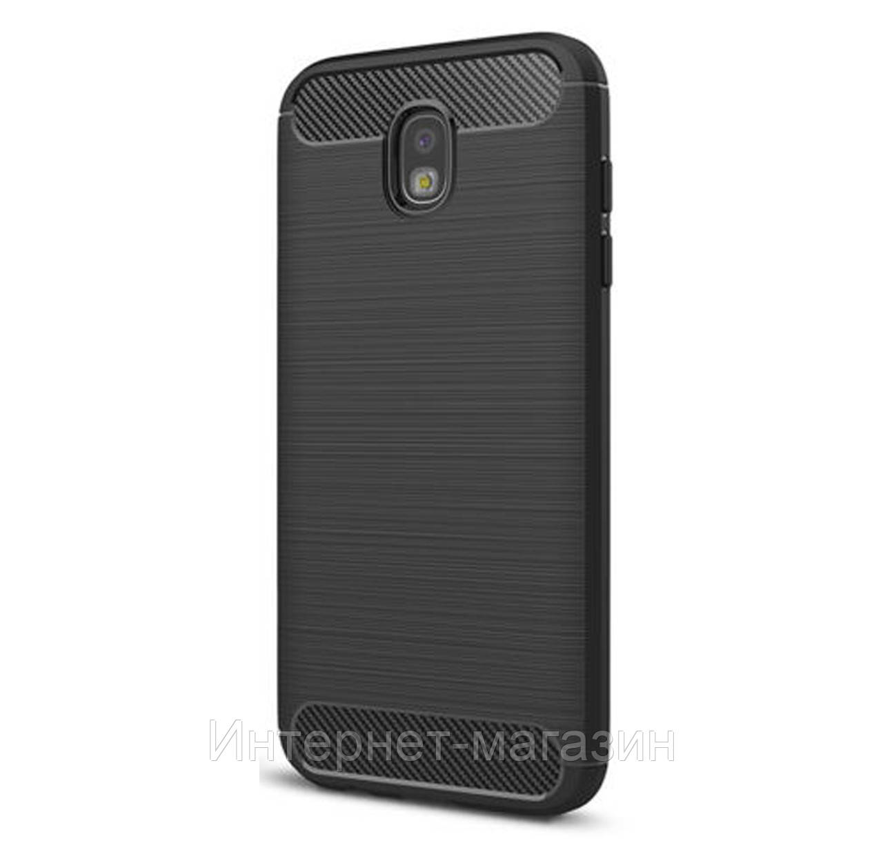 

Чехол-накладка TPU Spigen для Samsung Galaxy J3 (2017) SM-J330F Black, Черный