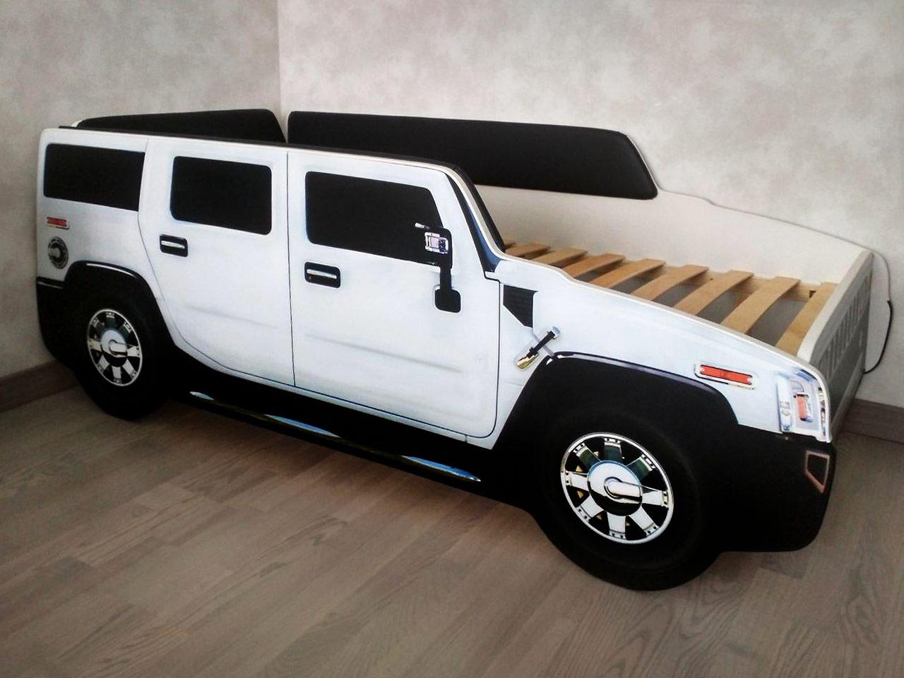 

Детская кровать машина из МДФ джип Хамер-Hummer(спальное место 70*150 см)