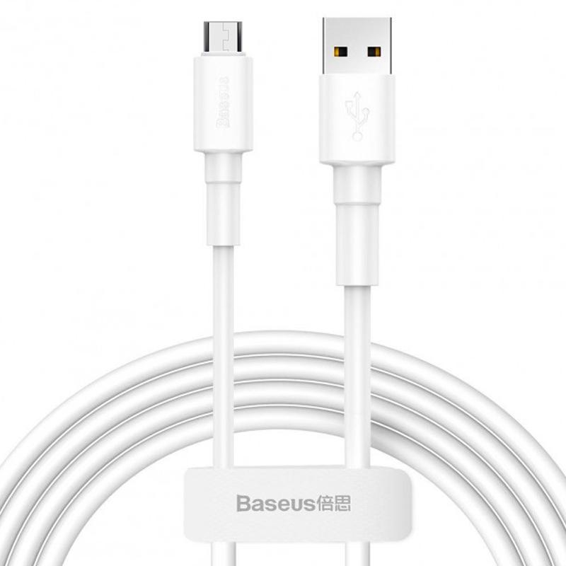 

USB Cable Baseus Mini MicroUSB (CALSW-A02) 2.4A White 1m