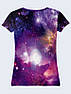Женская футболка с космическим принтом Космос Сияние Звезд, фото 2