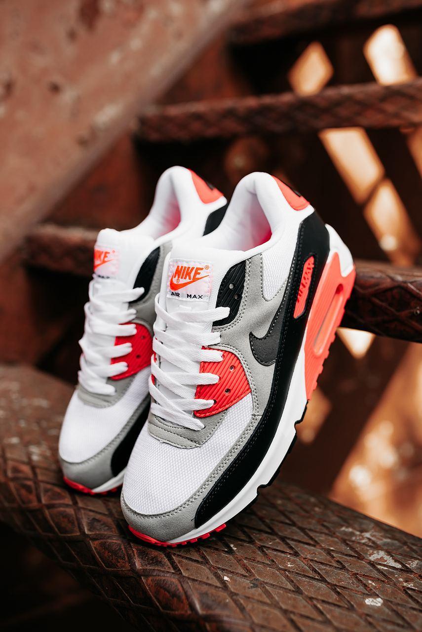 

Мужские кроссовки Nike Air Max 90 Black/Grey/Red / Найк Аир Макс 90 Черный/Серый/Красный, Разные цвета