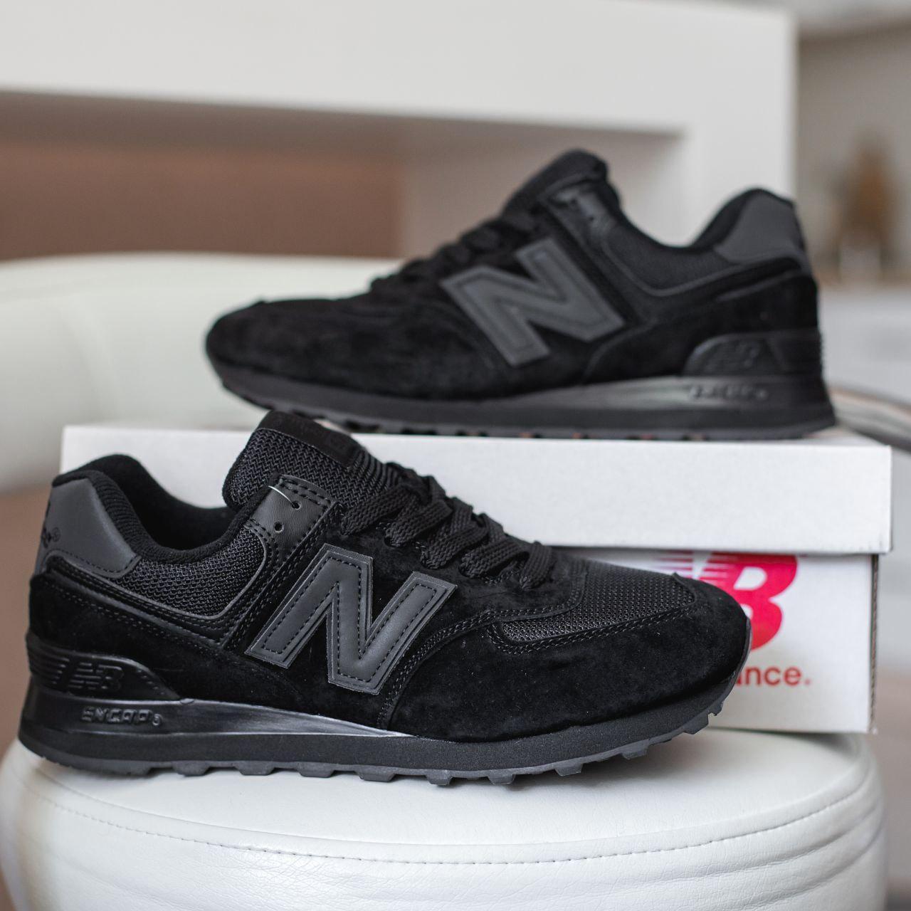 

Мужские кроссовки New Balance 574 Black / Нью Беланс 574 Черные, Черный