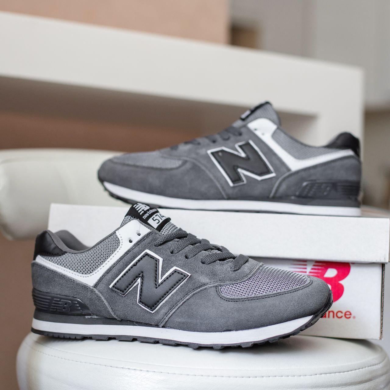 

Мужские кроссовки New Balance 574 Grey Black / Нью Беланс 574 Cерые Черные, Серый