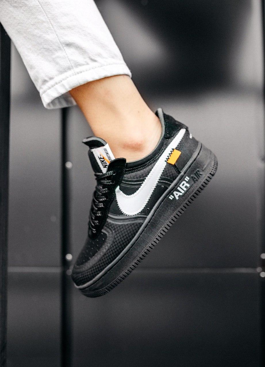 

Женские кроссовки Nike Air Force 1 Off-White Black, Черный