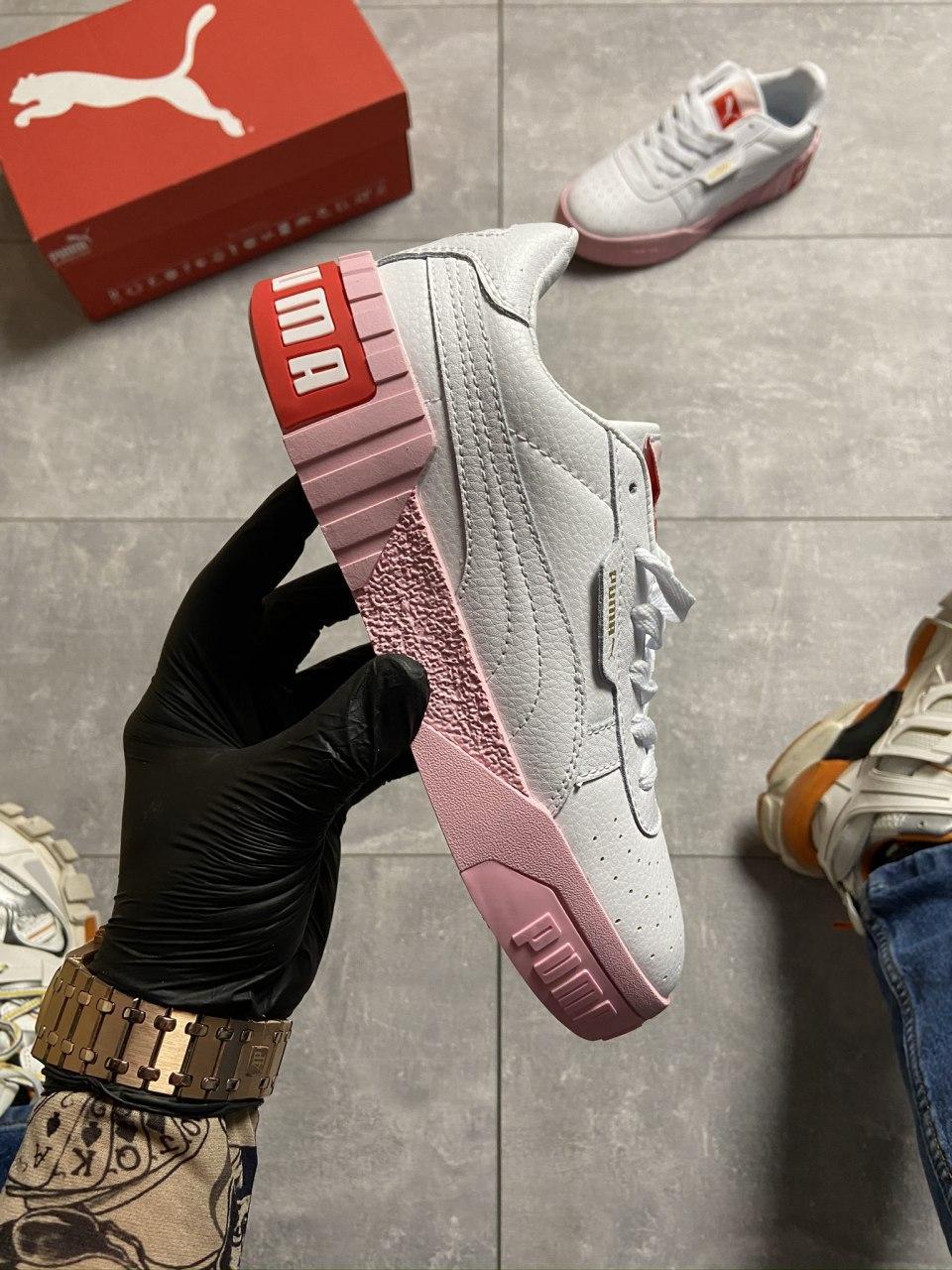 

Puma Cali White and Pink Sole 37, Белый с розовым