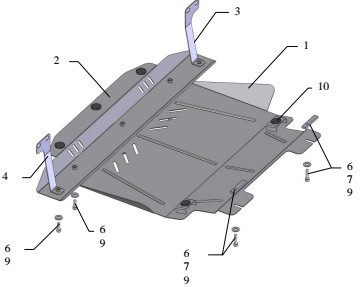 

Защита двигателя Ford Fusion 2002-2012