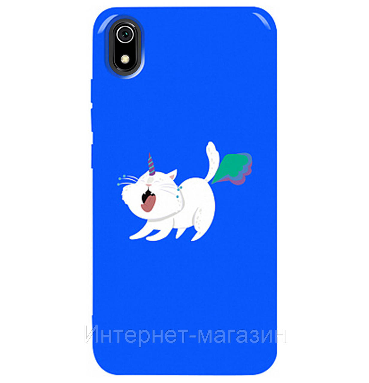 

Чехол-накладка TOTO Pure TPU 2mm Print Case для Xiaomi Redmi 7A Cat Puk Blue, Синий