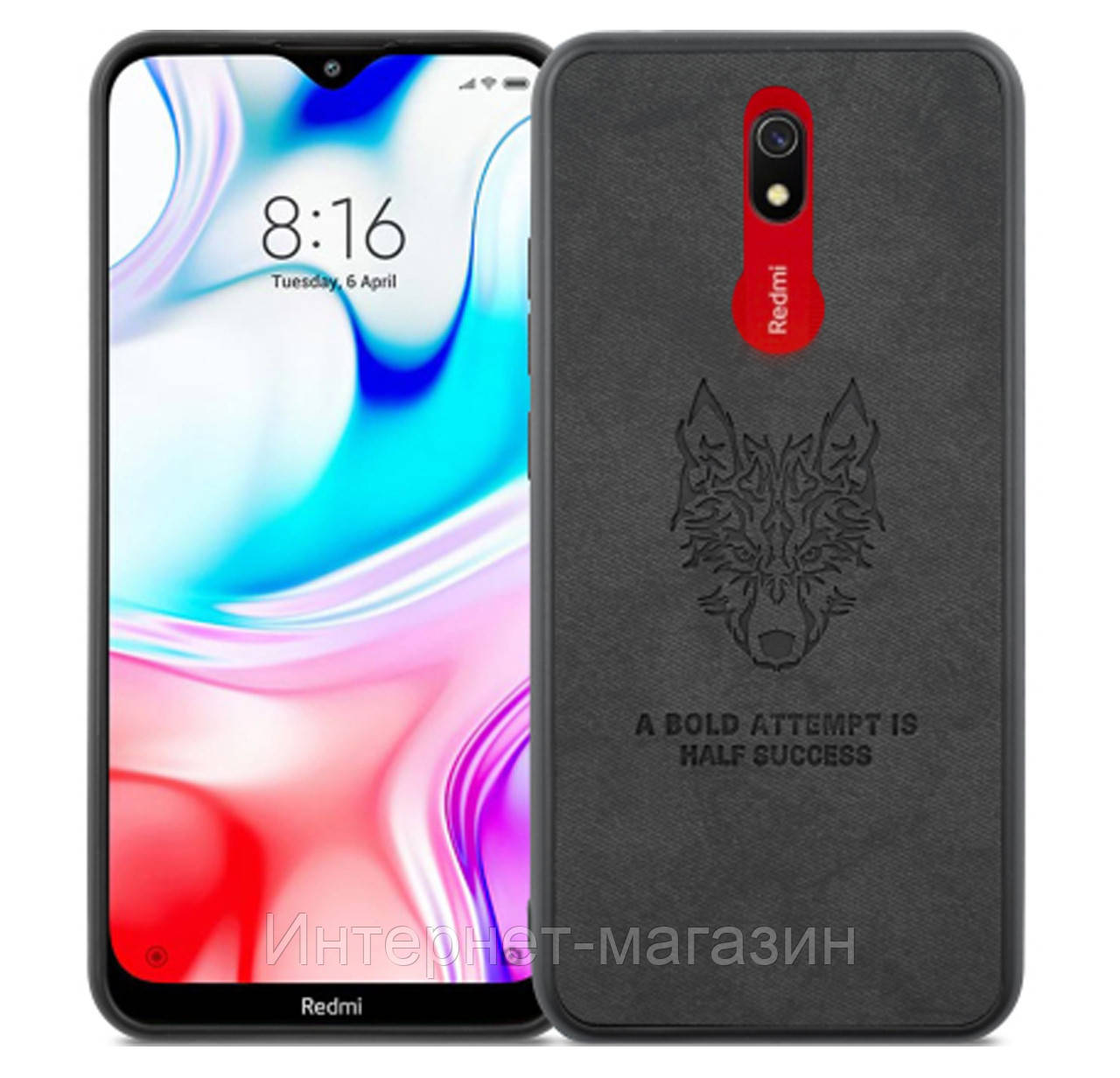 

Чехол-накладка TPU DEF 3D Print Wolf для Xiaomi Redmi 8A Black, Черный