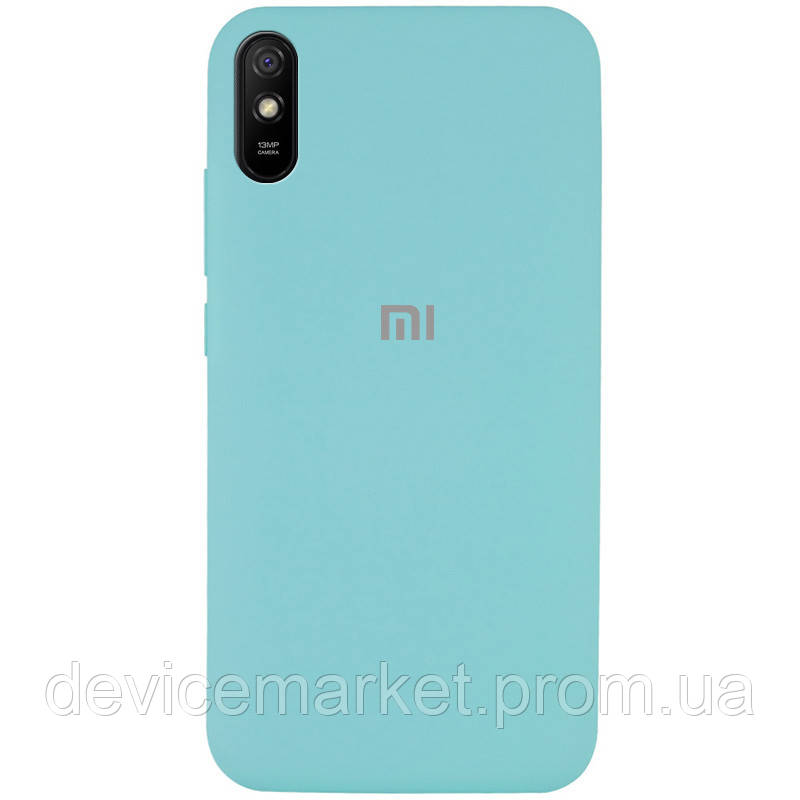 

Чехол Silicone Cover Full Protective для Xiaomi Redmi 9A Бирюзовый / Ice Blue