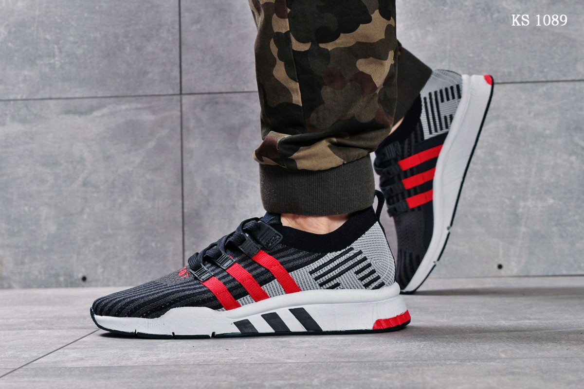 

Мужские кроссовки в стиле Adidas EQT Support, сетка, синие с красным 42(26,5 см), последний размер