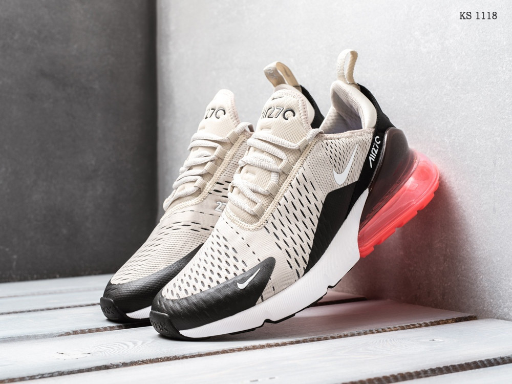 

Мужские кроссовки в стиле Nike Air Max 270, текстиль, серые с красным 42(26,5 см), размеры:41,42,44