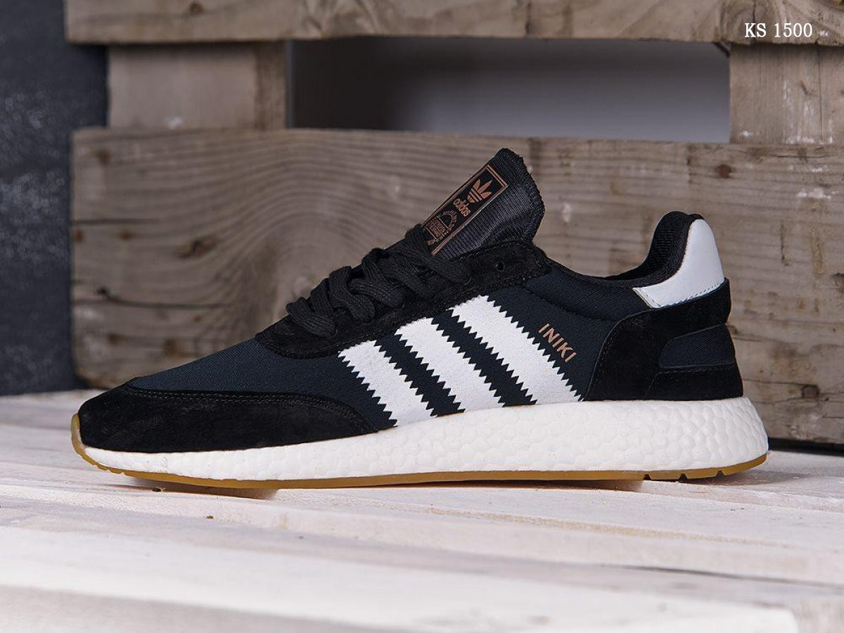 

Мужские кроссовки в стиле Adidas Iniki Runner, сетка, черные с белым 43 (27,5 см), размеры:41,43,44