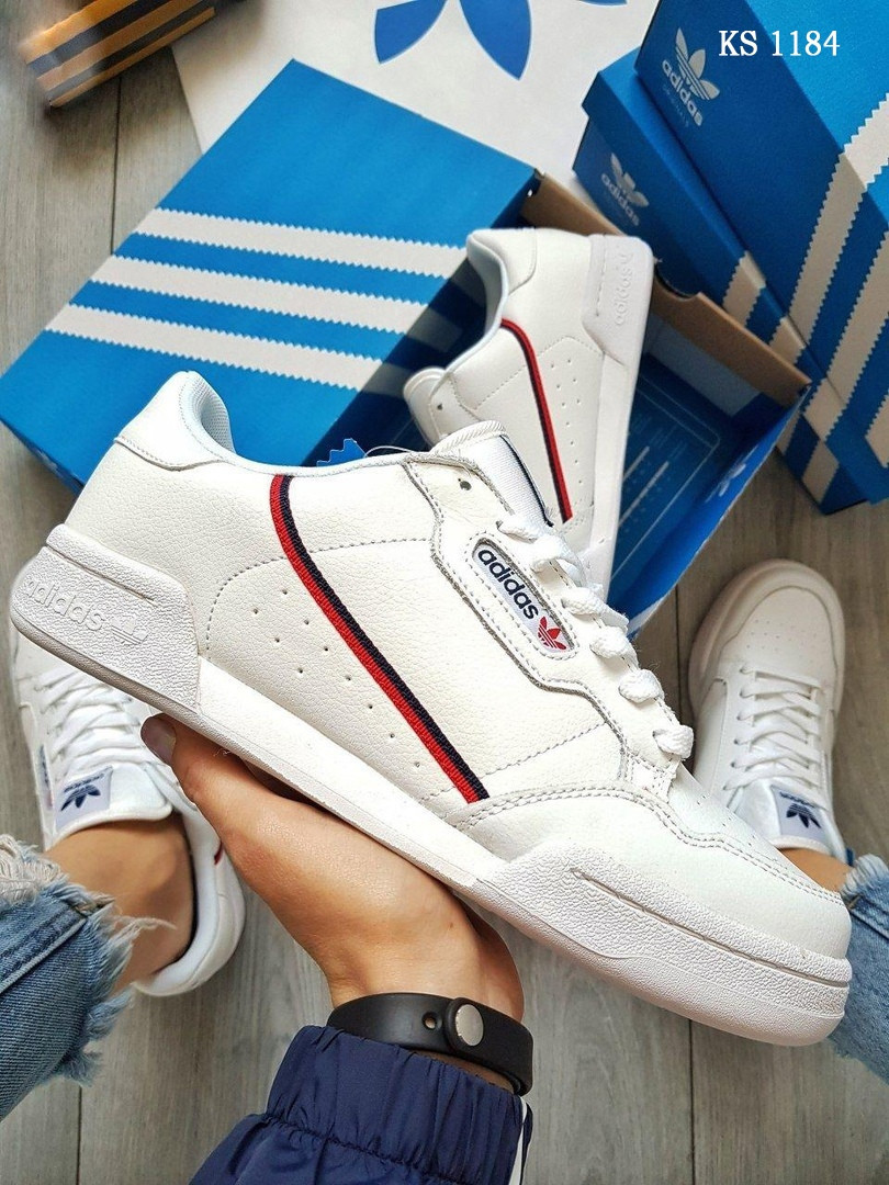 

Мужские кроссовки в стиле Adidas Continental 80, кожа, белые 44(28 см), последний размер