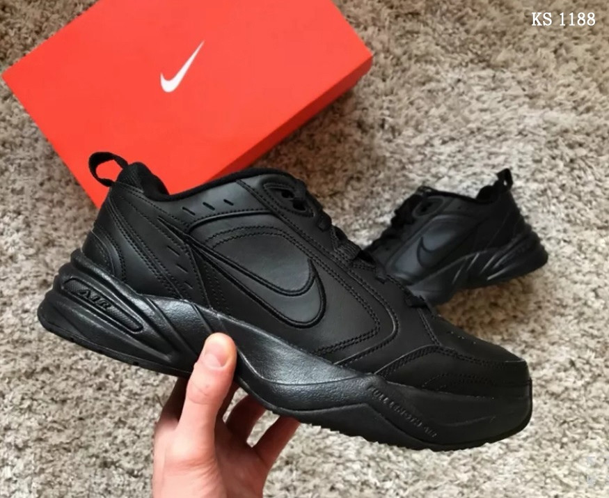 

Мужские кроссовки в стиле Nike Air Monarch IV, кожа, сетка, черные 43(27,5 см), размеры:41,42,43,45