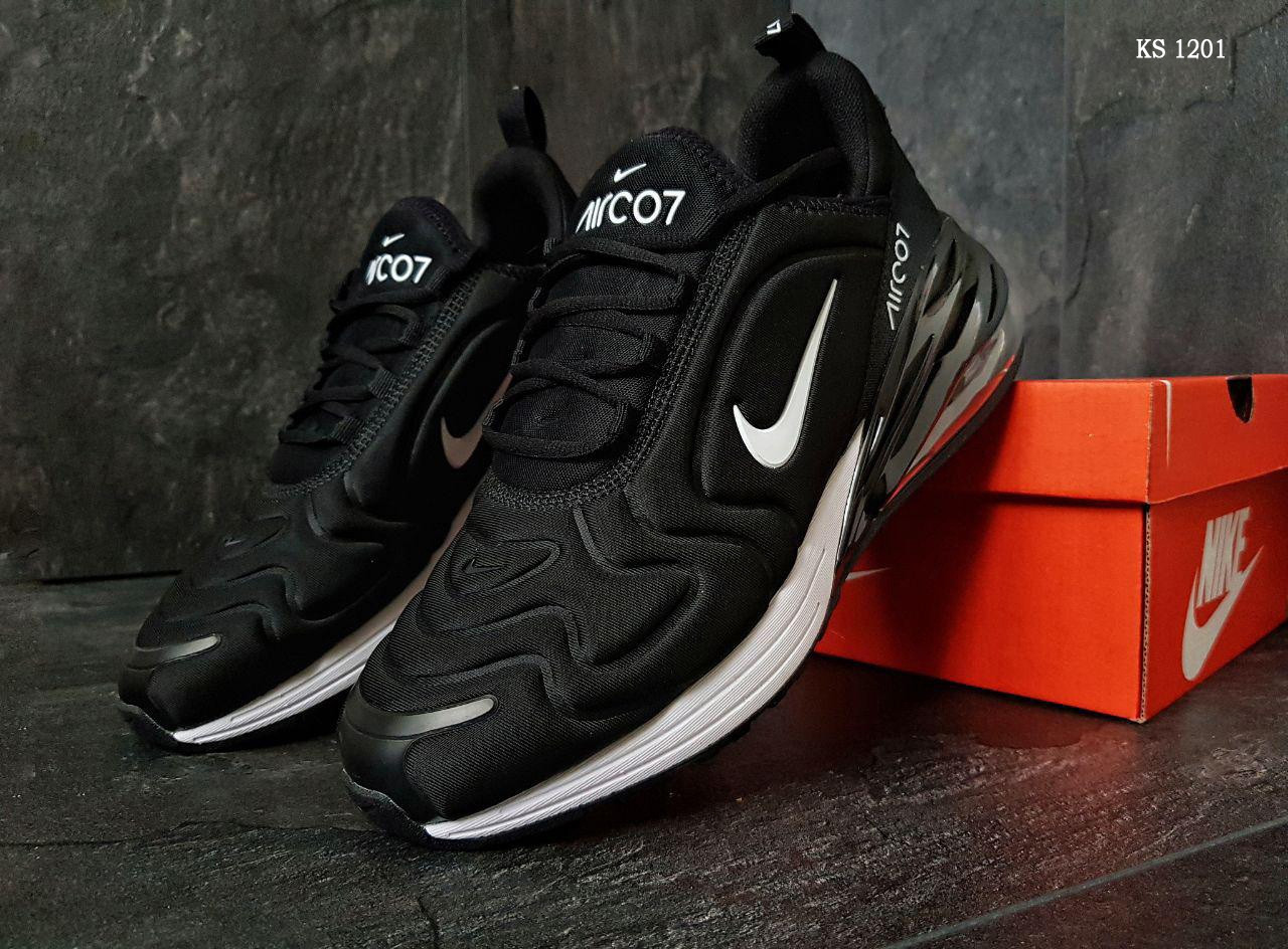 

Мужские кроссовки в стиле Nike Air Max 270, текстиль, черные с белым 44(28 см), размеры:42,44