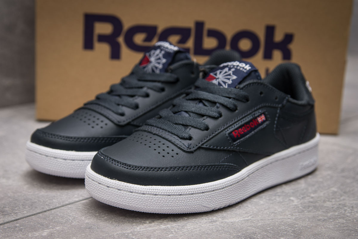 

Женские кроссовки в стиле Reebok Club C, тёмнo-cиние 36(22,8 см), последний размер