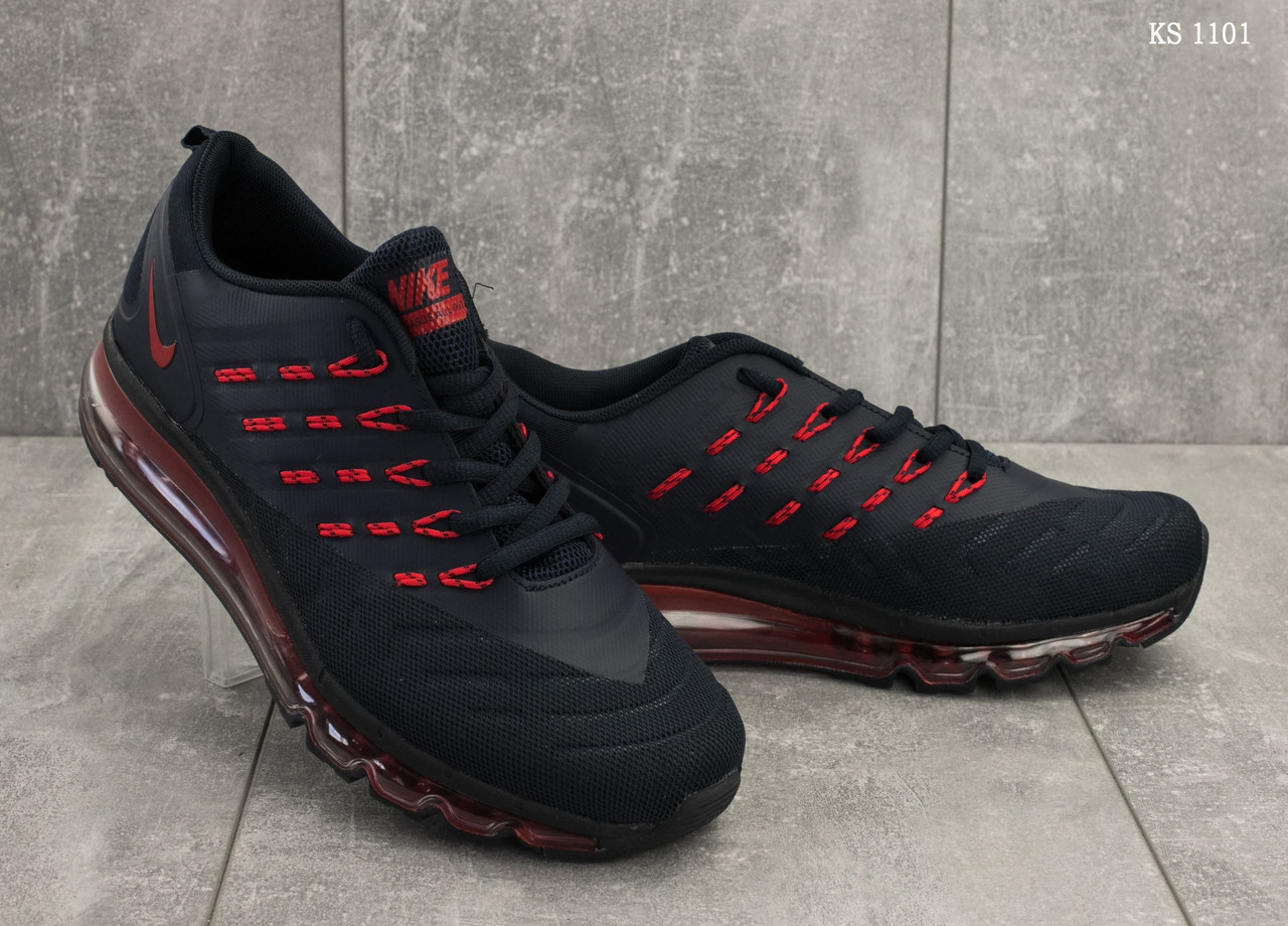 

Мужские кроссовки в стиле Nike EXP-X14, сетка, синие с красным 46(29,5 см), размеры:42,44,46
