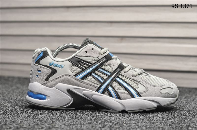 

Мужские кроссовки в стиле Asics Gel 5 OG Gray Blue, замша, сетка, белые с голубым 42(26,5 см)