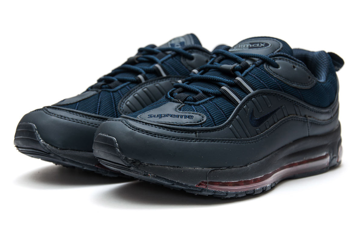 

Мужские кроссовки в стиле Nike Aimax Supreme, тёмнo-cиние 45(28,8 см), размеры:42,45,46